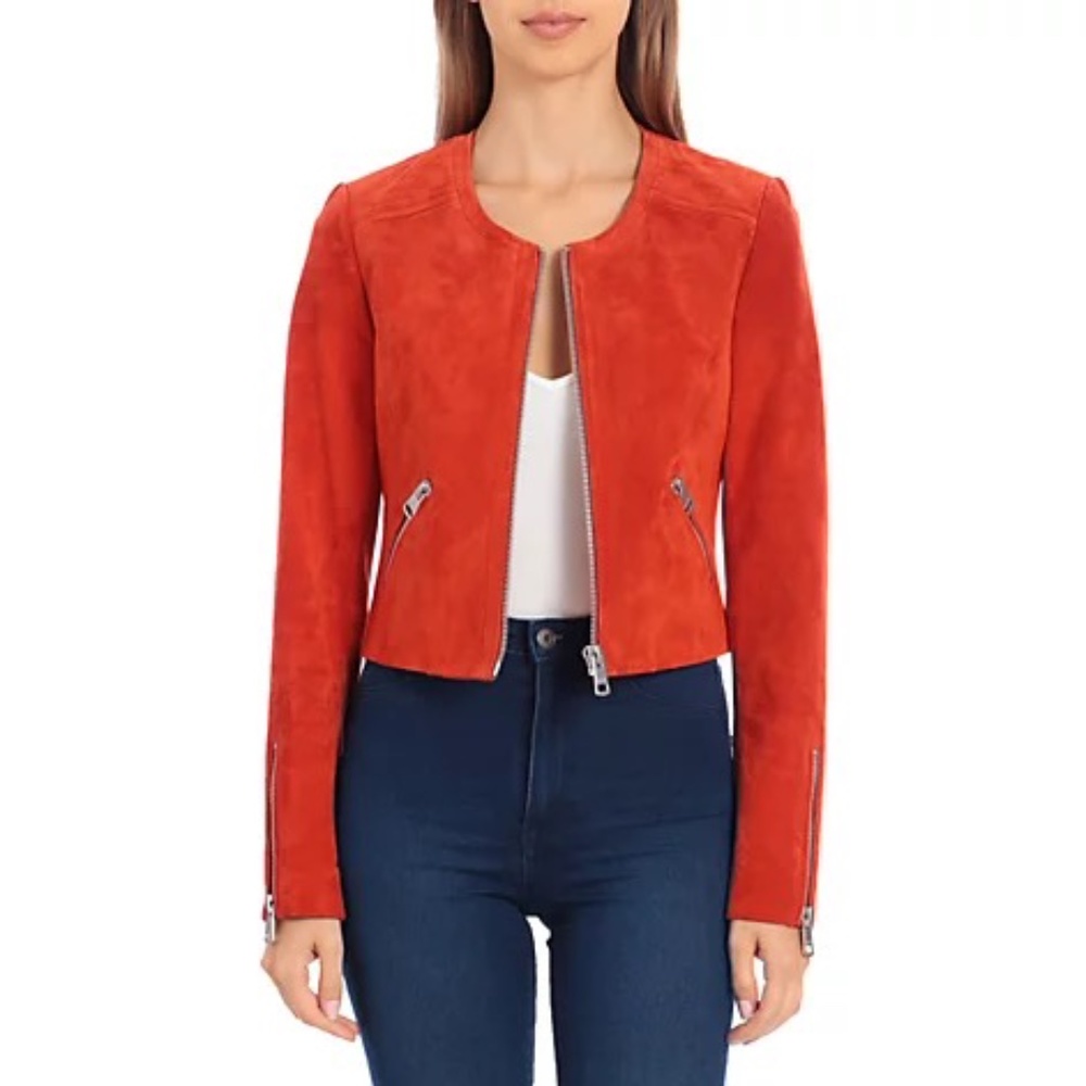 NWOT Bagatelle Genuine Suede Moto Jacket